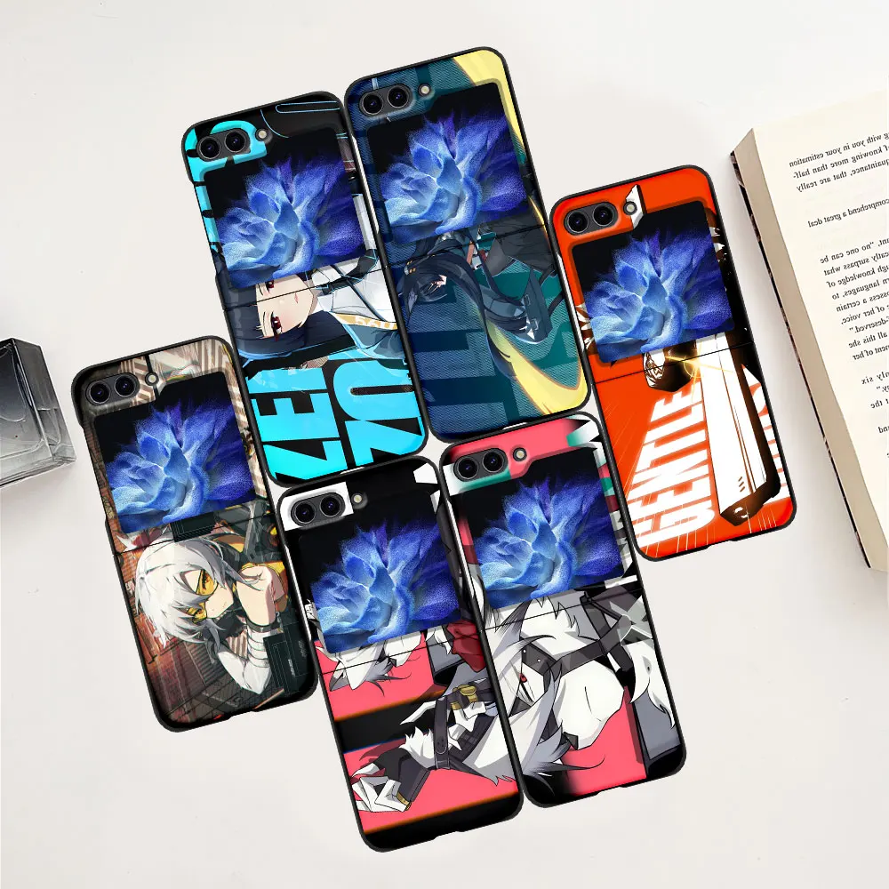 Von Lycaon ZZZ Hoshimi Miyabi Case for Samsung Galaxy Z Flip6 Flip5 Black Hard Phone Cover Zflip5 Zflip6 PC Coque Z Flip 5 6