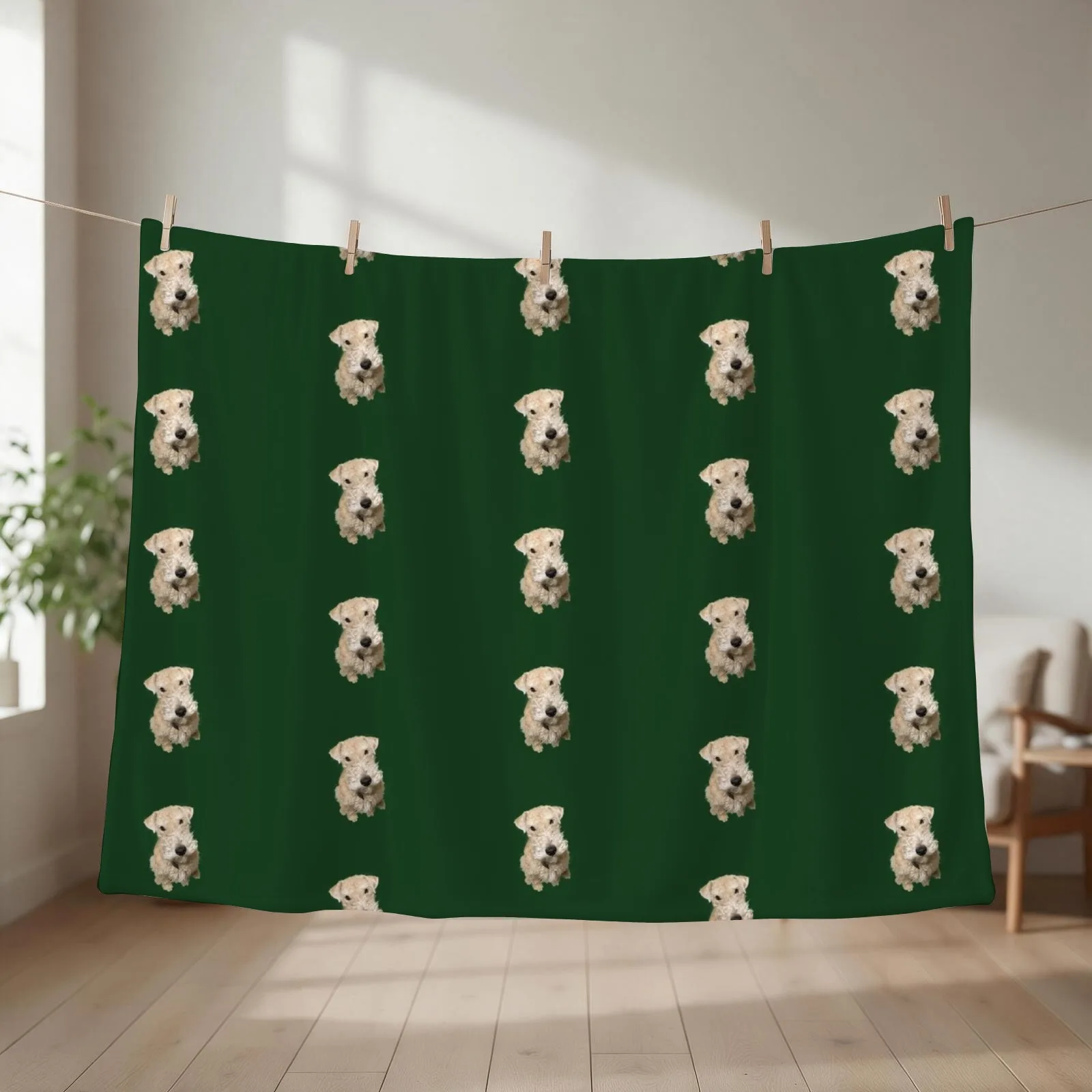 Peekay the Lakeland Terrier Throw Blanket couch cozy soft plush fuzzy picnic outdoor blanket