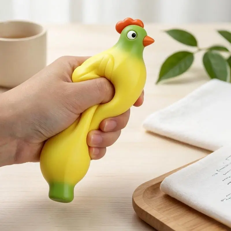 Sensory Stress Relief Squeeze Toy Cute Banana Chicken Shape Slow Rebound Fun Toy for Kids Adults Daily Anxiety Release