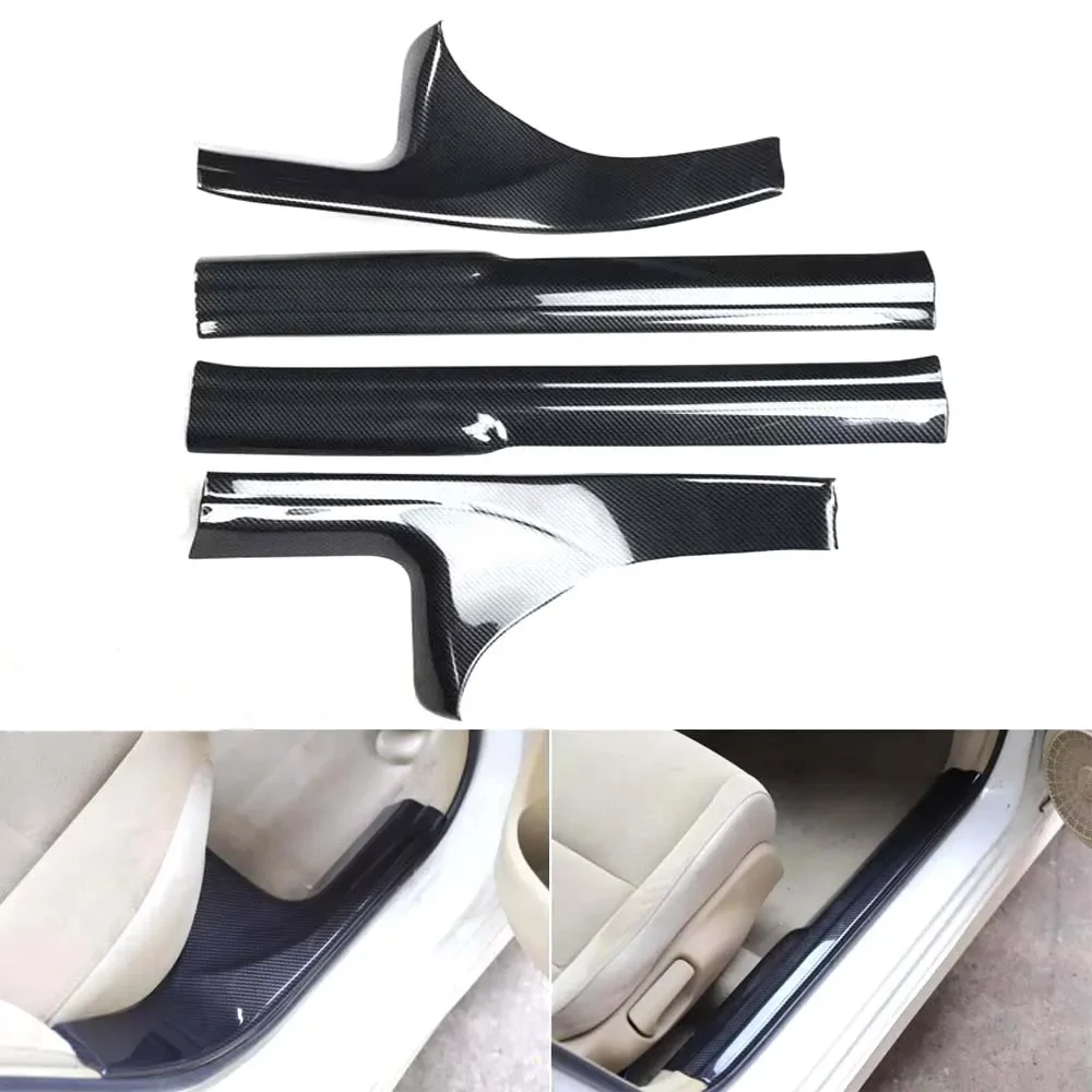 

For Honda Civic 8th Gen 2006-2011 Car Door Threshold Sill Plate Cover Trim Auto Styling Moldings 4Pcs