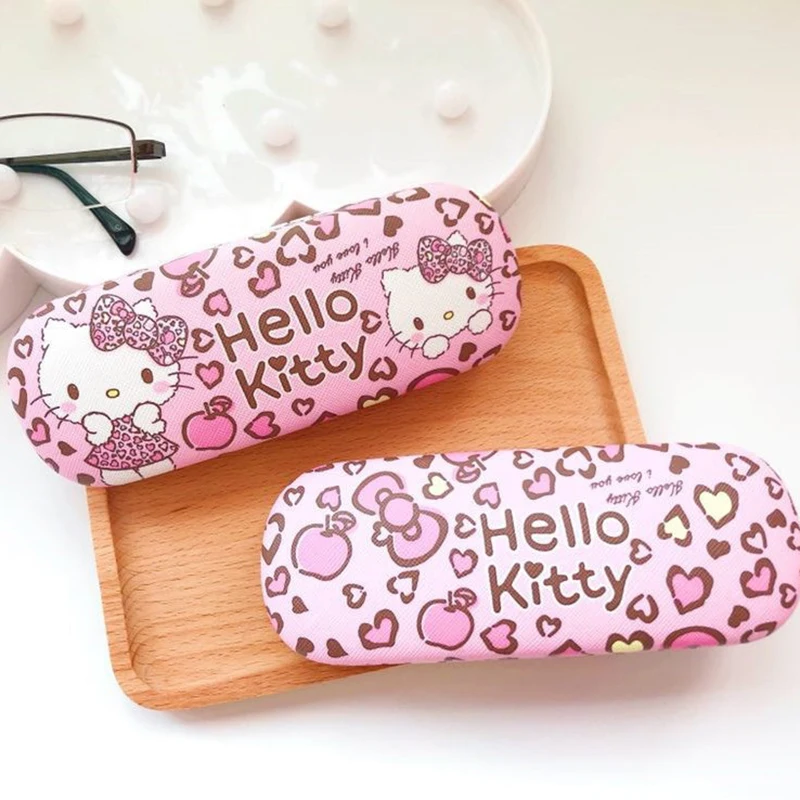 Sanrio Anime Peripheral Cute Cartoon Cinnamon Roll Kulomi My Melody Glasses Case Creative Waterproof Storage Box Gift Wholesale