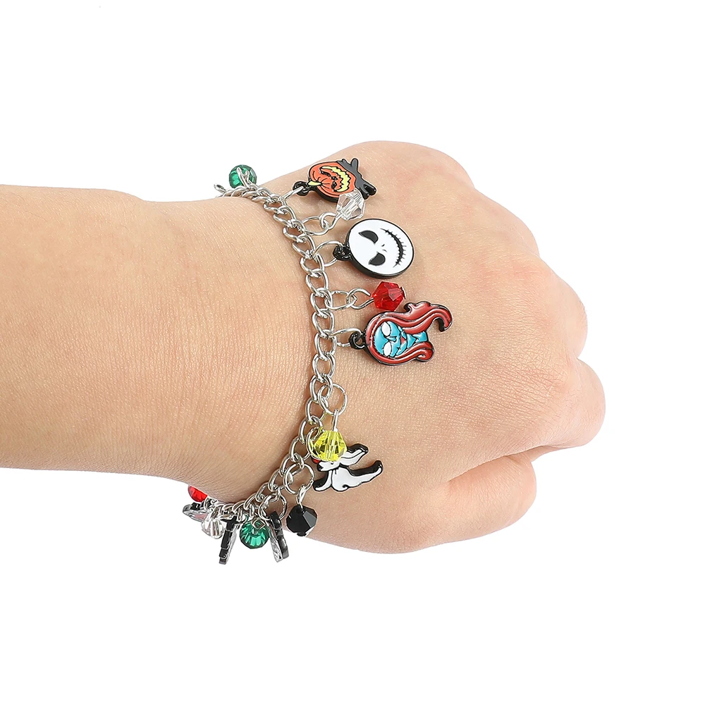 The Nightmare Before Christmas Accessories Jack Skellington Sally Oogie Boogie Jewelry Charms Bracelets for Women 2023 Trend