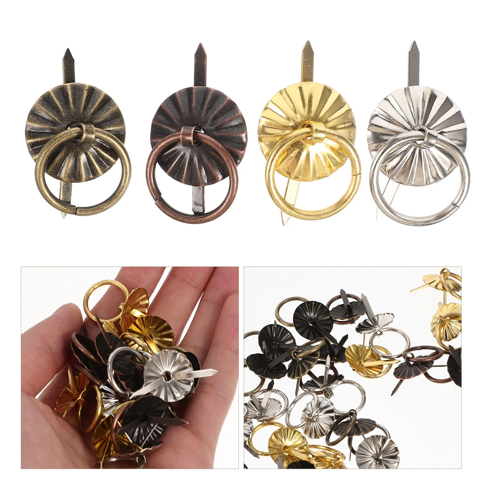 

40pcs Furniture Handles Mini Drawer Pulls Iron Cabinet Knobs Vintage Door Knobs Small Dresser Handles Suitable for Cabinets