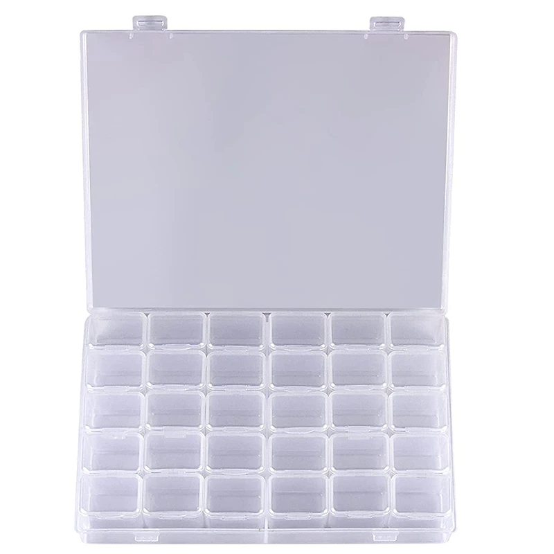 

30 Grids Large Diamond Painting Storage, Tools Containers Plastic Bead Organizer Diamond Embroidery Accessories,Box Only