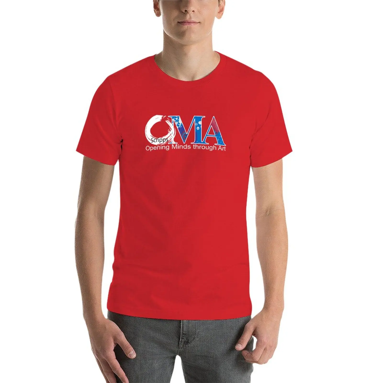 Red OMA Logo T-Shirt boys animal print sports fans plus sizes big and tall t shirts for men