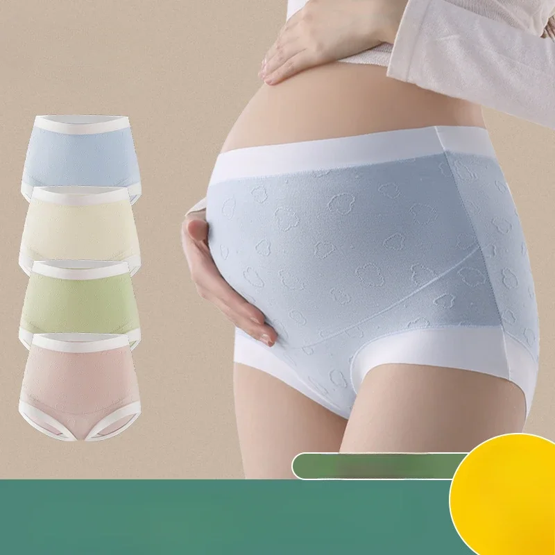 

Cotton Pregnancy Women Pants Maternity Intimates Adjustable Belly Underpants Solid High Waist Underwear For Pregnant Women