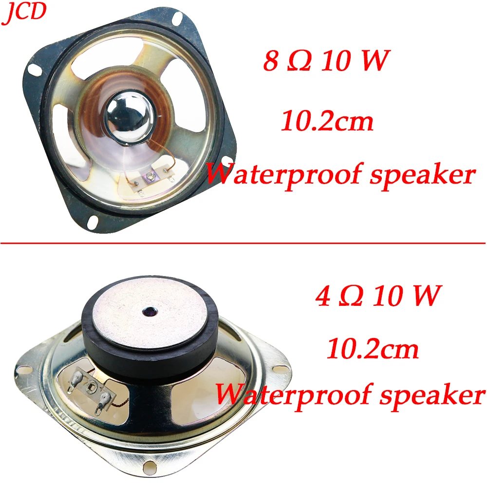 

1PCS 8 Ohm 10W 4 Ohm 10W 4 Inch Diameter 10.2cm 102MM Square 60MM Magnetic Transparent Waterproof Horn Speaker Buzzer