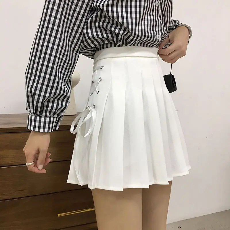 2023 New Summer Fashion Trend Versatile High Waist Covering Belly Strap Korean Edition Academic A-line Pleated Half Dress