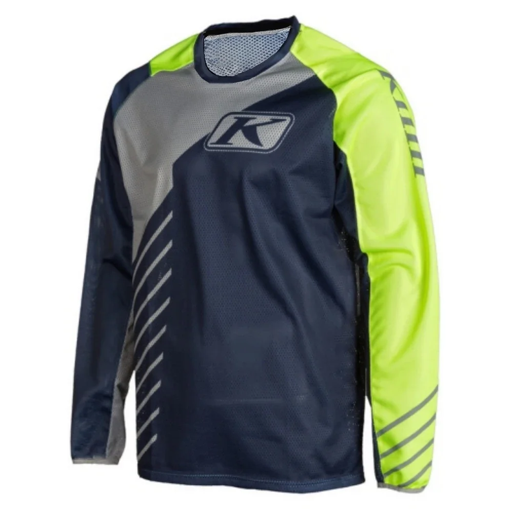 Camiseta azul de Motocross MTB Enduro todoterreno, ropa deportiva para descenso, camisetas de motocicleta, ropa de ciclismo de manga larga para Moto