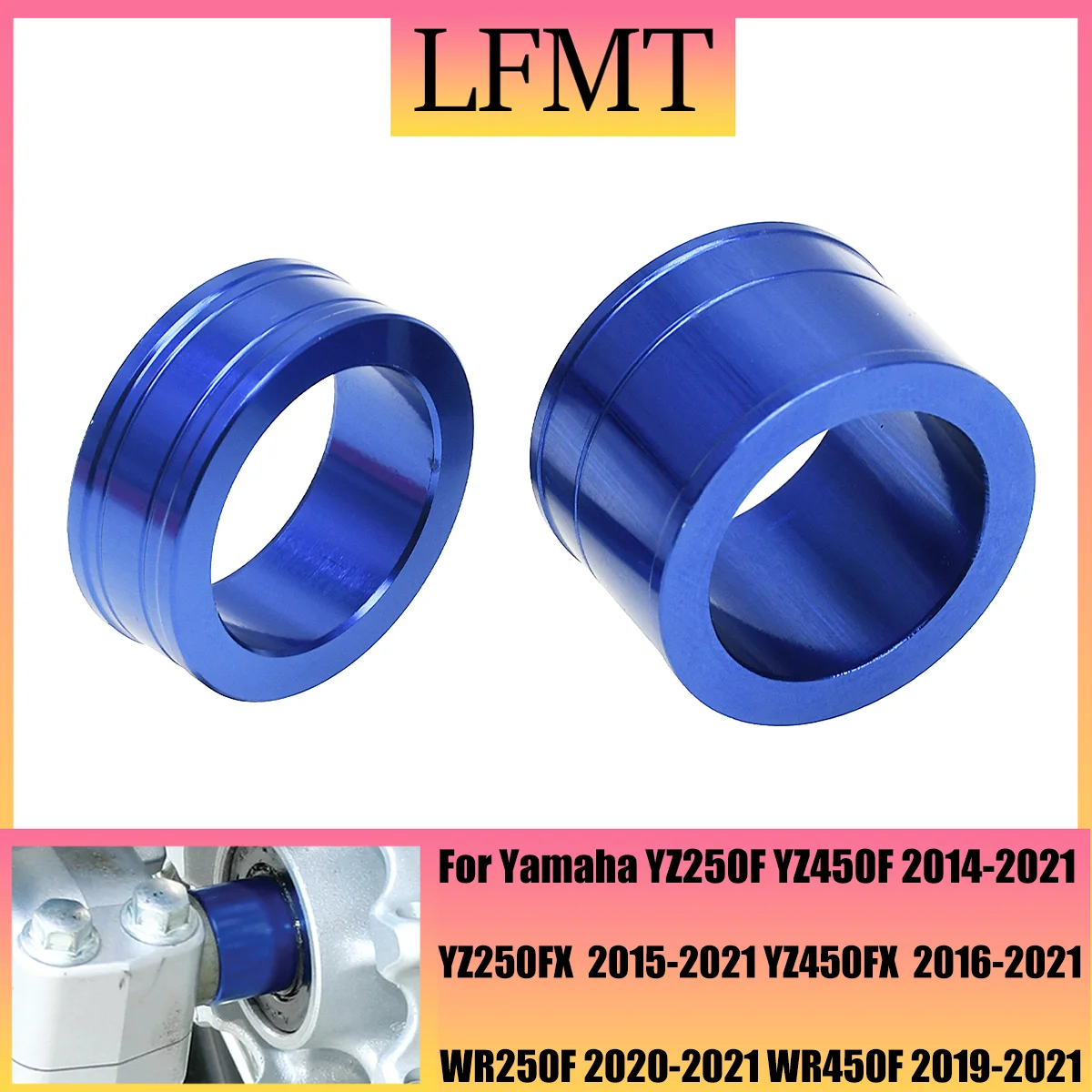 For Yamaha YZ250FX YZ450FX YZ250F YZ450F WR250F WR450F YZ WR 250F 450F 250 FX 2014-2020 CNC Front Wheel Axle Hub Spacer