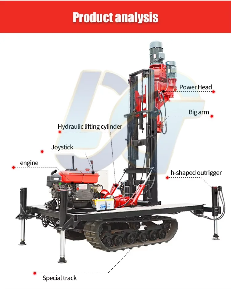 Crawler-type Rock Powder Collection Metal Mine Exploration RC air Reverse Circulation Drill RC Core Drilling Equipment