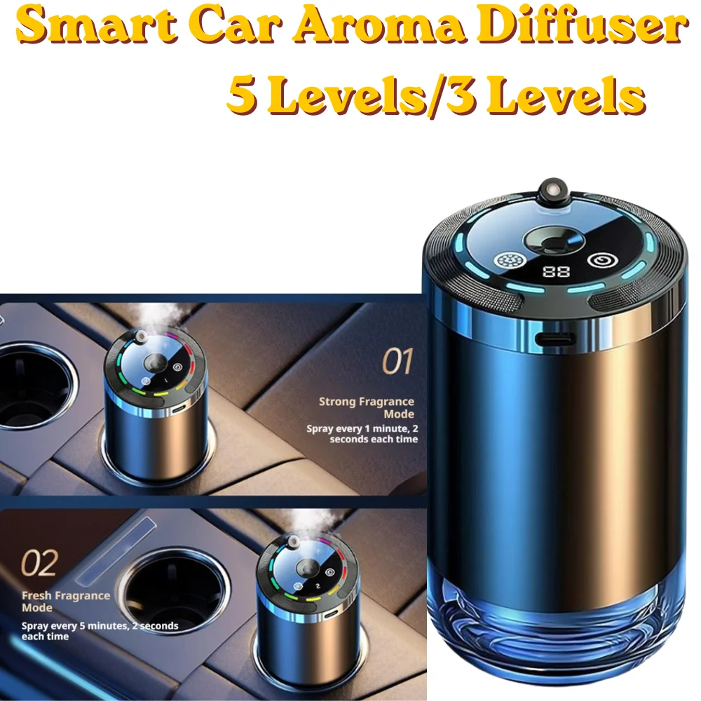 Smart Humidifier - Wiederaufladbarer Intelligenter Auto-Aroma-Diffusor 5-stufig Einstellbarer Automatischer