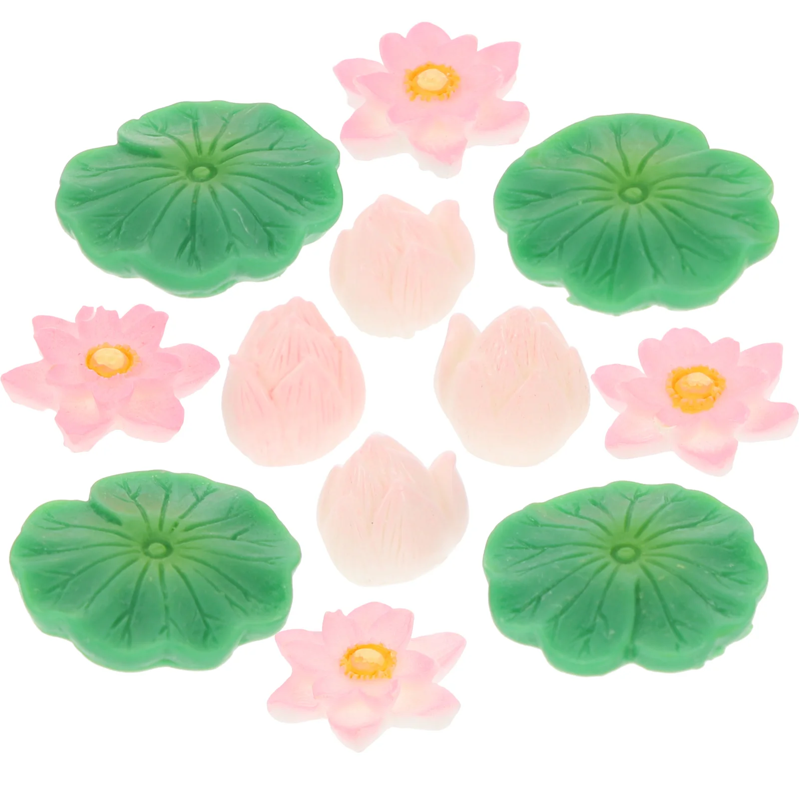 

12pcs Lotus Resin Decorations Realistic ing Fish Tank Décor Aquarium Craft Landscape nament Pet Supplies