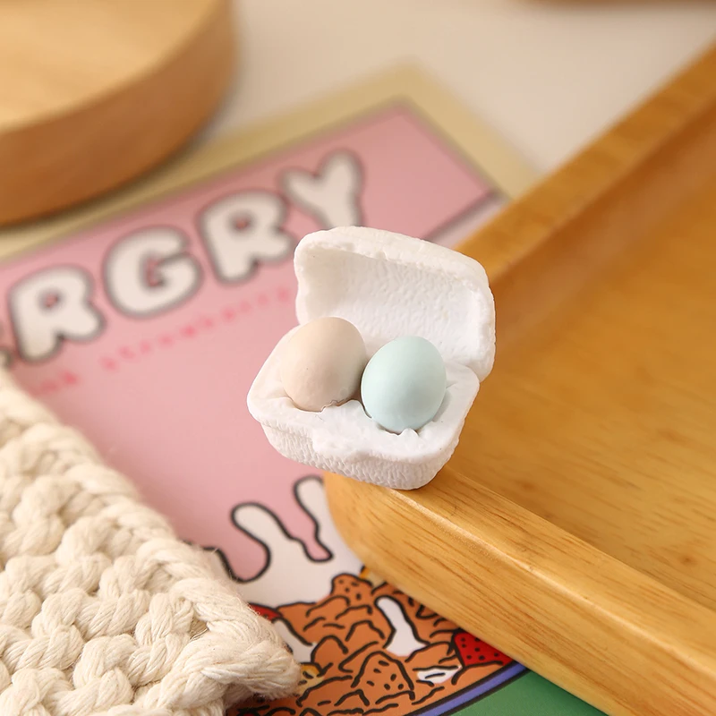 3 ボックスドールハウスシミュレーション卵ミニチュアミニ卵トレイドールハウスキッチンアクセサリーモデルおもちゃキッチン装飾