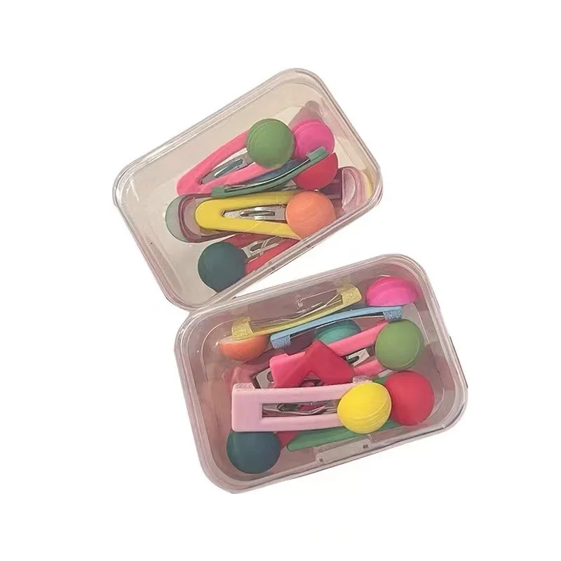 New Cute Sweet Colorful Candy Bean Hair Clips for Girls - Vibrant BB Barrettes, Kids' Bangs Side Clips in a Box, Adorable Gift image 5