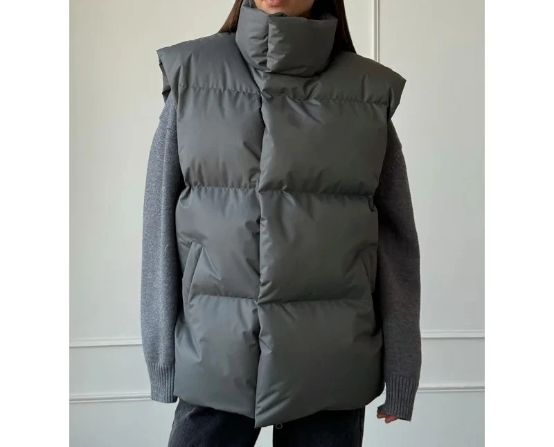 Chaqueta chaleco de algodón 2025 Europa y América otoño e invierno nuevo viajero suelto deportes ocio chaleco Chaqueta de algodón