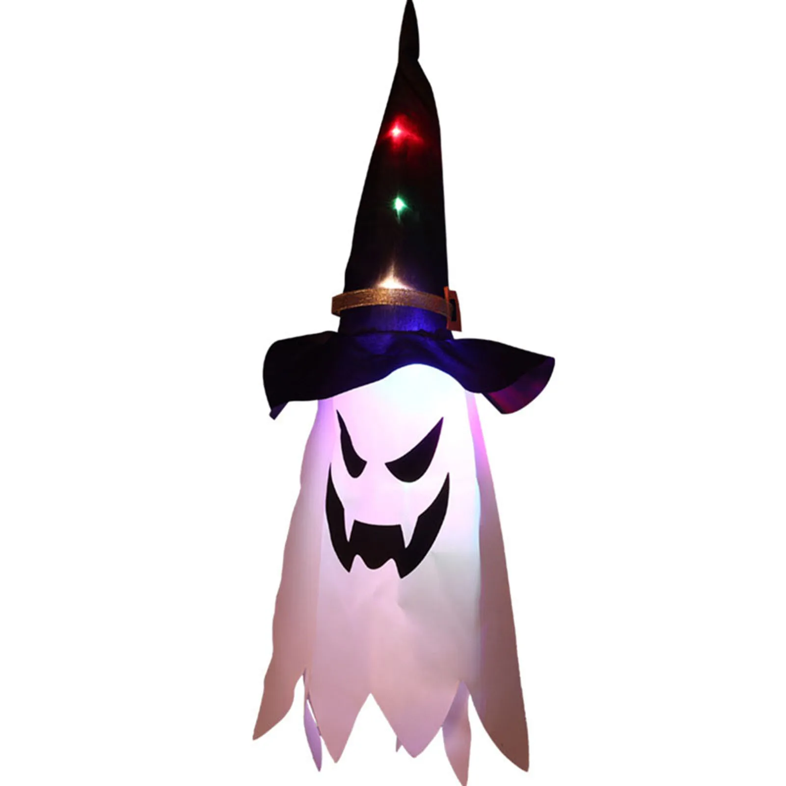 Halloween Wizard Hat Ghost Hanging Lights Exquisite Handmade Hanging Ghost for Haunted House Decoration