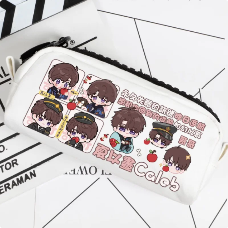 

Anime Love and Deepspace Caleb Apple Diaries Pencil Case Oxford Canvas Storage Bag Pencil Box Pencilcase School Pen Bag 2759