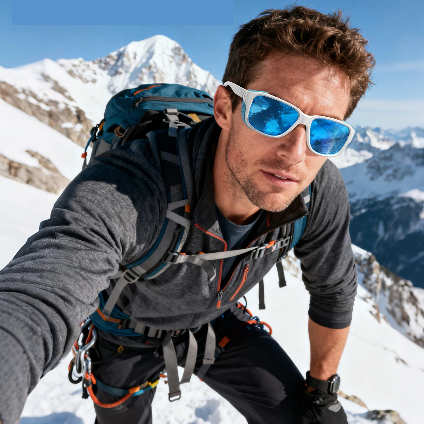 

YOOLENS New UV Resistant Polarized Detachable Side Wing Snow Mountain Hiking Glasses TR90 Sports Sunglasses Eyeglasses YKM-Y363F