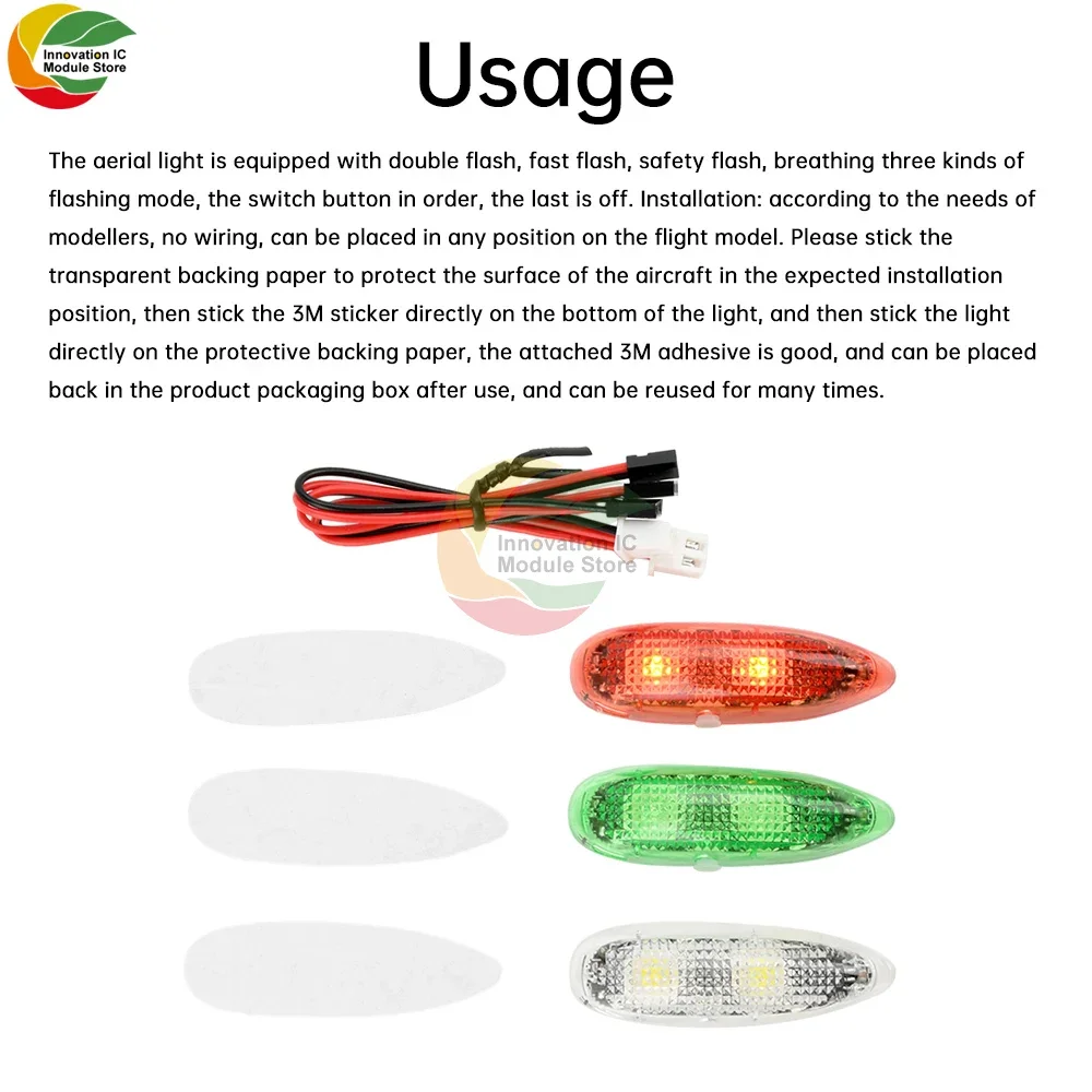 Wireless LED Burst Flash Module Navigation Light for RC Airplane Fixed Wing FPV Drone Night Flying Lamp Navigation LED Flash To - Image 5