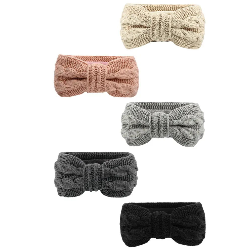 5Pcs Warm Headbands Elastic Wide-Brimmed Breathable Hairbands for Exercise Travel Yoga Fitness Daily Wear Fashion Hair