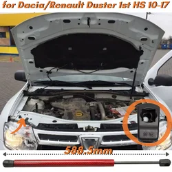 Puntales de capó para coche, resortes de Gas de capó delantero, amortiguadores, barras de soporte de elevación, para Dacia Renault Duster 2010-2015, cantidad (2)