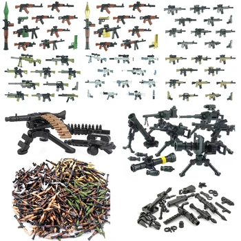 Nowoczesne figurki sił specjalnych Broń wojskowa Klocki Żołnierz armii Policja miejska Wielokolorowe akcesoria AK Klocki Zabawki