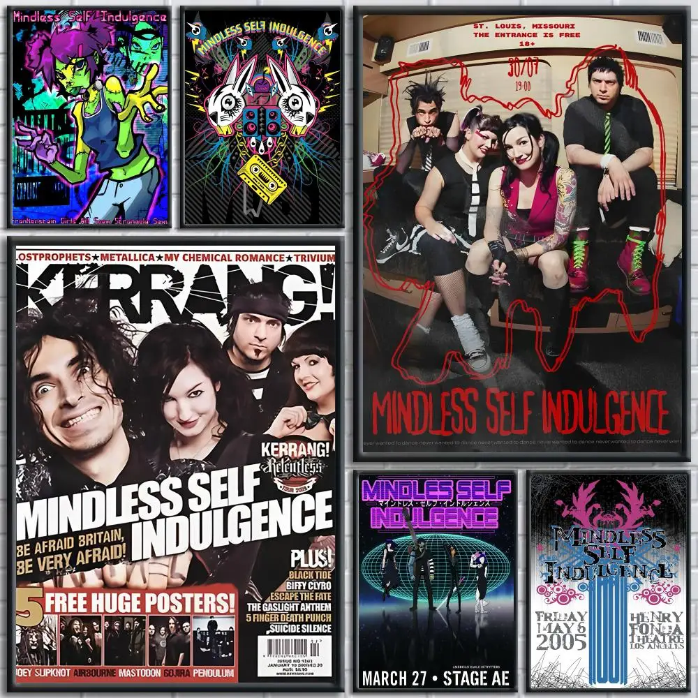 Metal Band M-MSI Poster Room Wall Art Decor Waterproof Stickers For Home Bar Bedroom Decoration