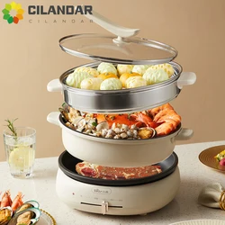 Electric chaffy dish electric steamer multi-purpose pot electric cooker multi-purpose pot split household