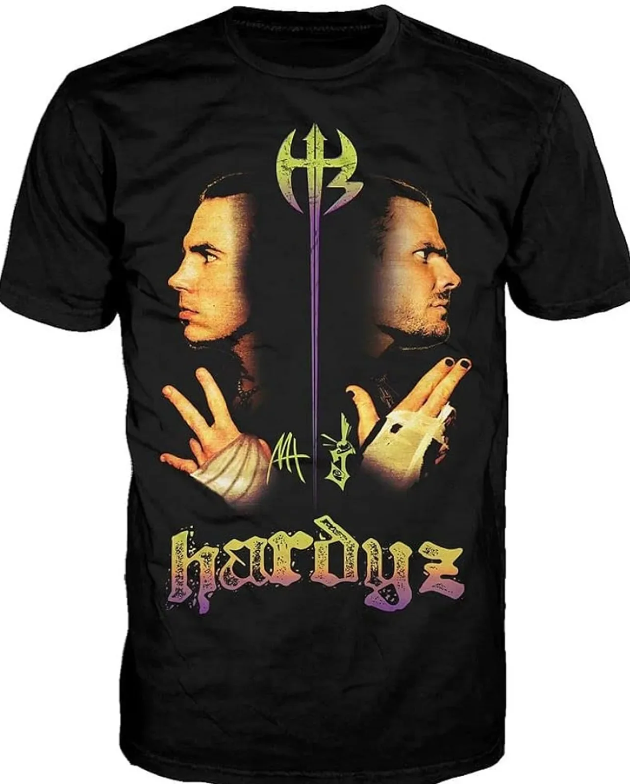 تي شيرت Hardy Boyz Logo Arts للرجال أسود قصير الأكمام من S إلى 5Xl JJ3931 #1