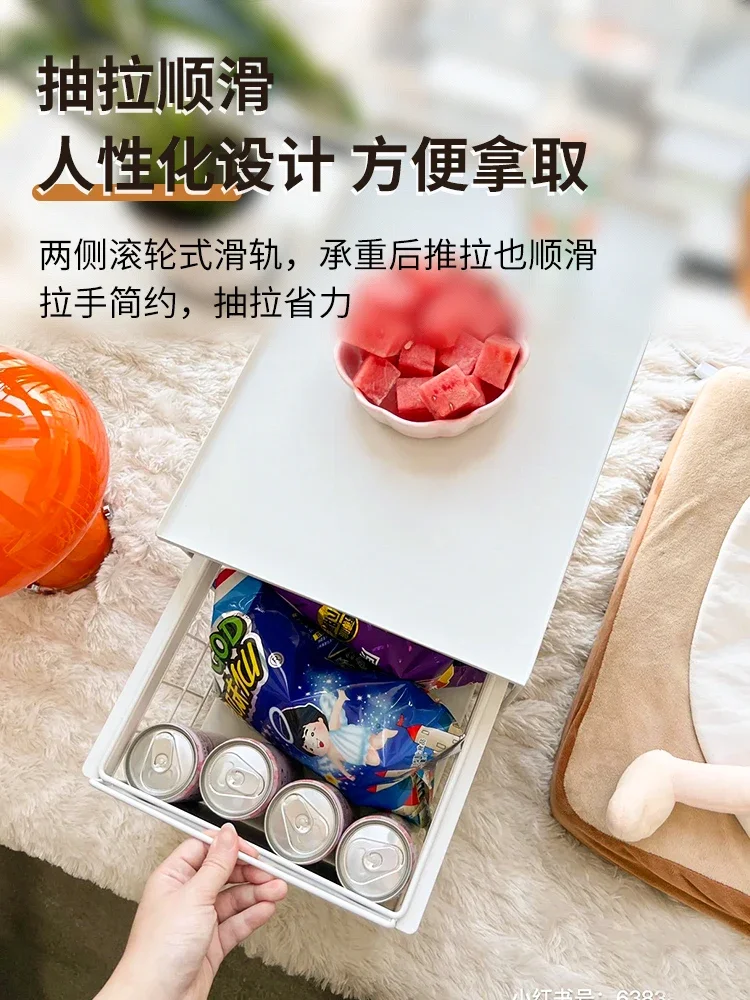 Snack Storage Table, Internet Celebrity, the Same Dining Table, Shelf, Storage Artifact, Pull-out Storage, Living Room