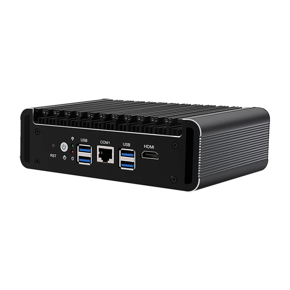 HUNSN RJ17,Micro ไฟร์วอลล์,คอมพิวเตอร์ขนาดเล็ก,Intel I5 1135G7/ I7 1165G7, VPN,router PC,AES-NI,6XIntel 2.5GbE I226-V LAN,COM,HD