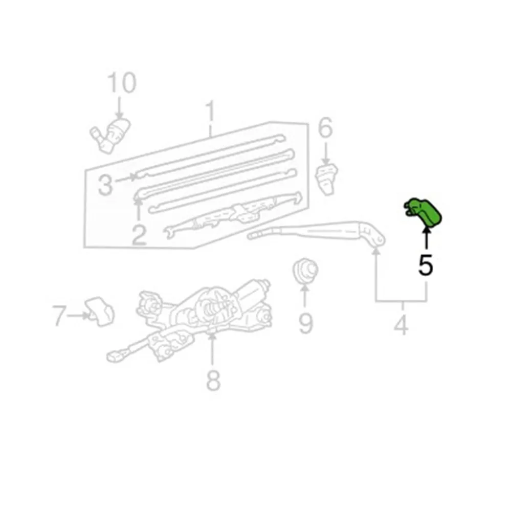 Rear Wiper Replacement Wiper Head Cover Rear Wiper Head Cover Wiper Back Wiper Cap ABS Plastic Easy Installation