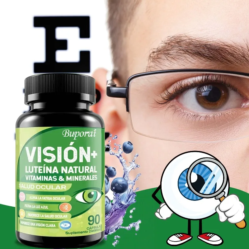 

Vision Health Supplement - with Lutein, Antioxidant, Essential Eye Vitamins, Reduce Eye Fatigue, Dietary Supplement