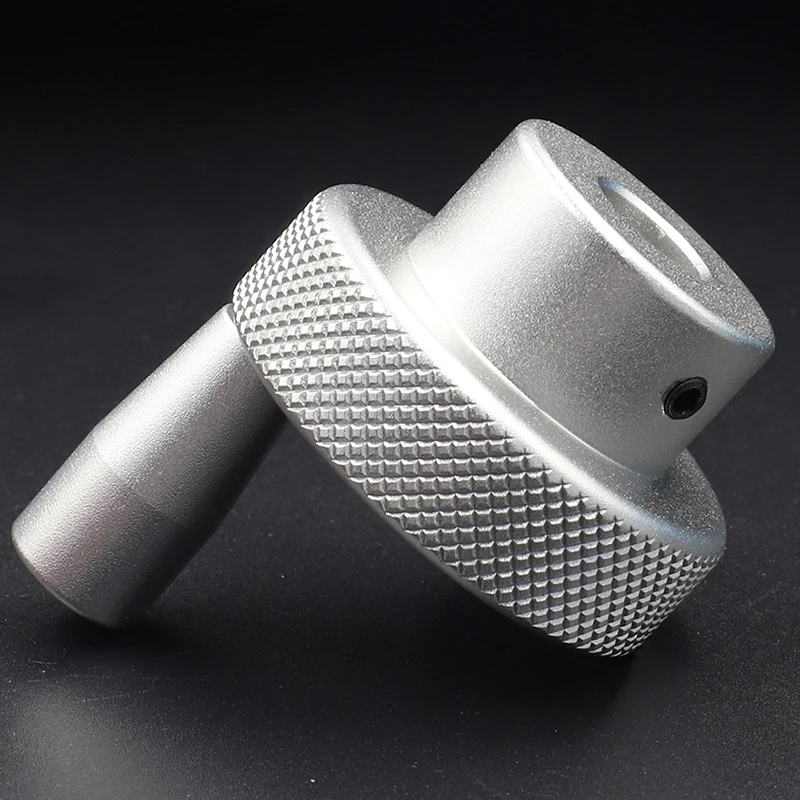 Imagem -03 - Alumínio Alloy Mini Handwheel For Lathe Roda de Mão Mecânica Cnc Lathe Product Sand Silver Peças de Equipamento de Automação