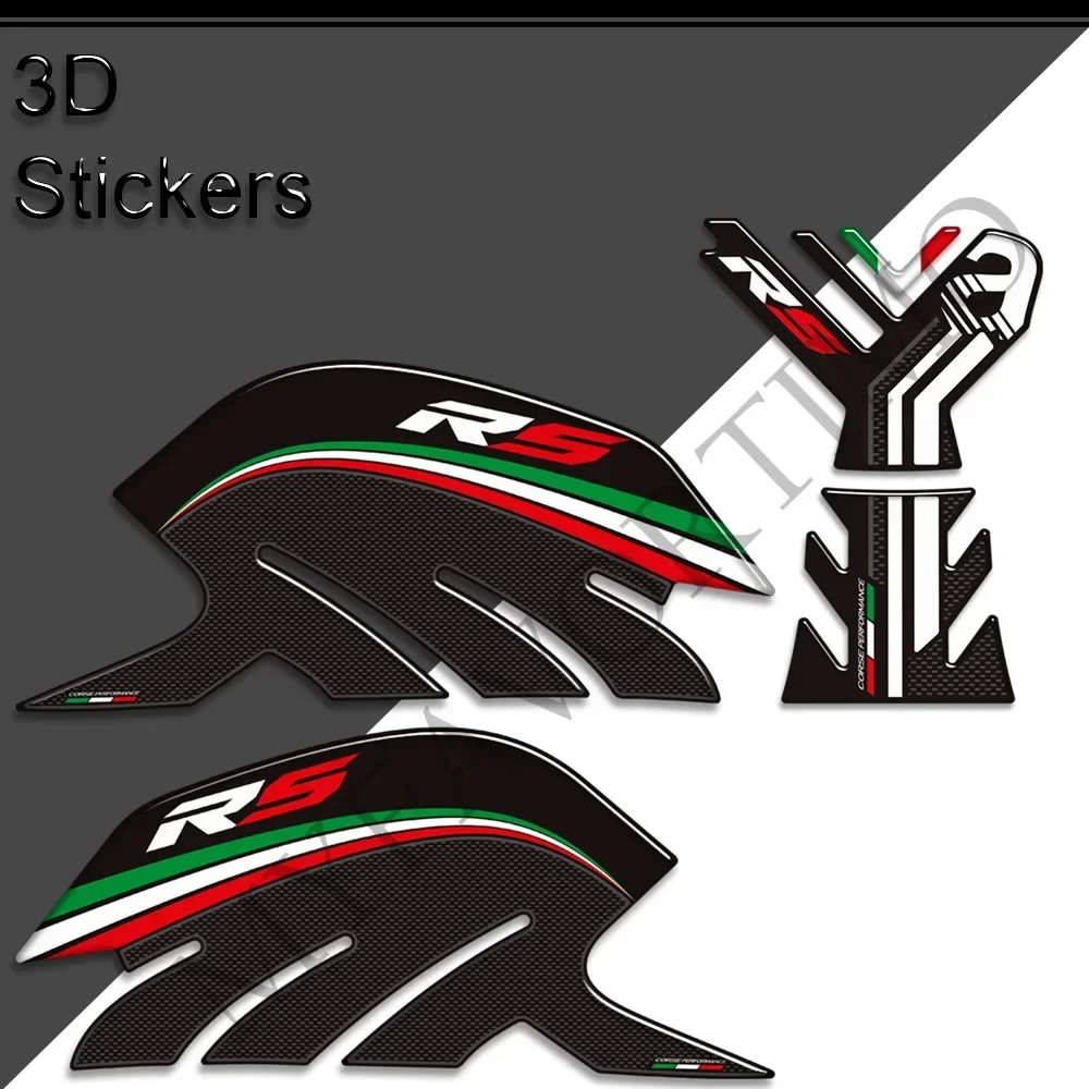 Motorcycle For Aprilia RS4 RS50 RS125 Tank Pad Grips Gas Fuel Oil Kit Knee Stickers Decals Protector 2018 2019 2020 2021 2022