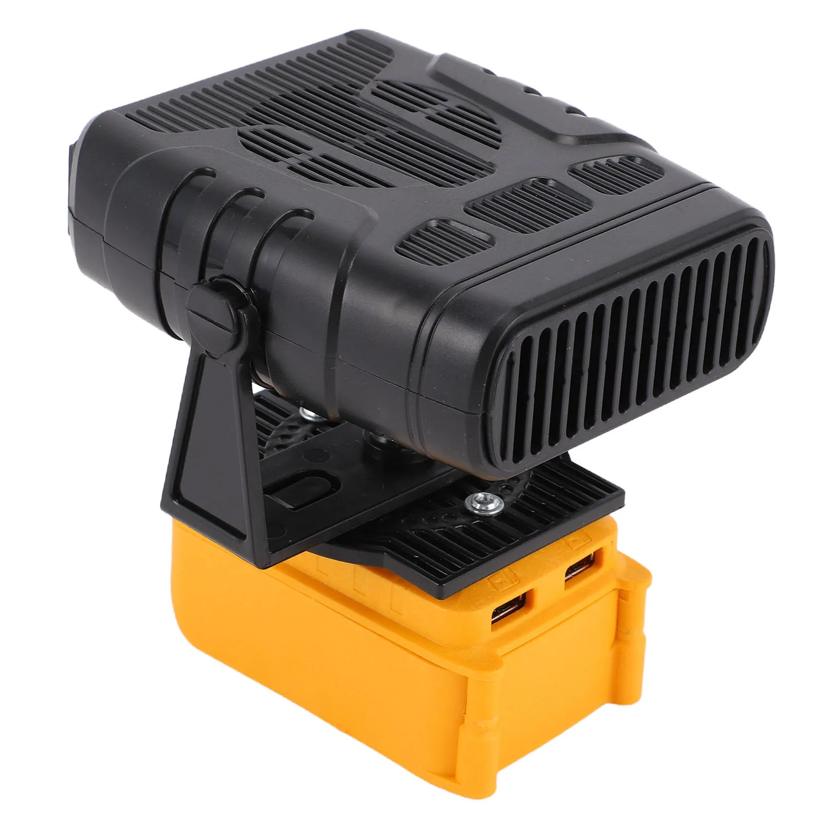 Space Heater Fit for DCB208 Li Ion Battery Smart Constant Temperature Electric Small Warmer 200W 2 Level Adjustable with 2 USB