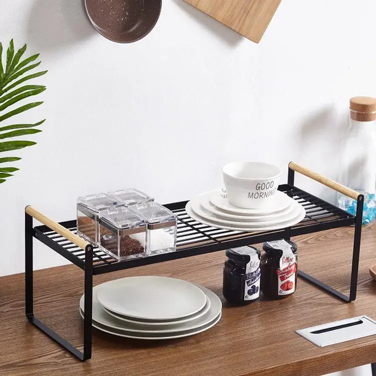 

Japanese Style Multi-Layer Iron Art Spice Rack Kitchen Storage Shelf XZ18001 Multi-Functional Countertop Utensil Organizer