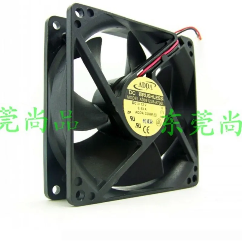 92 มม.สําหรับ ADDA AD0912LB-A70GL 92x92x25mm 12V เงียบแชสซีพัดลมระบายความร้อน 36CFM 25dBA