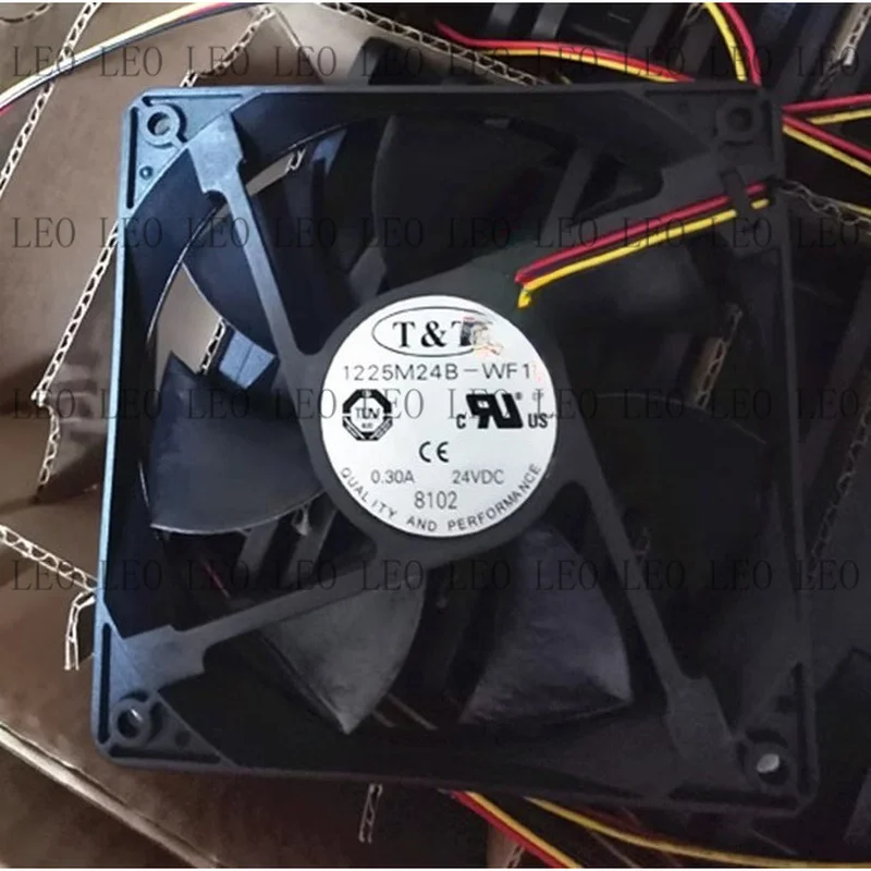 MY 1PCS For 1225M24B-WF1 DC24V 0.30A 120*120*25MM 3-Wire Silent Cooling Fan
