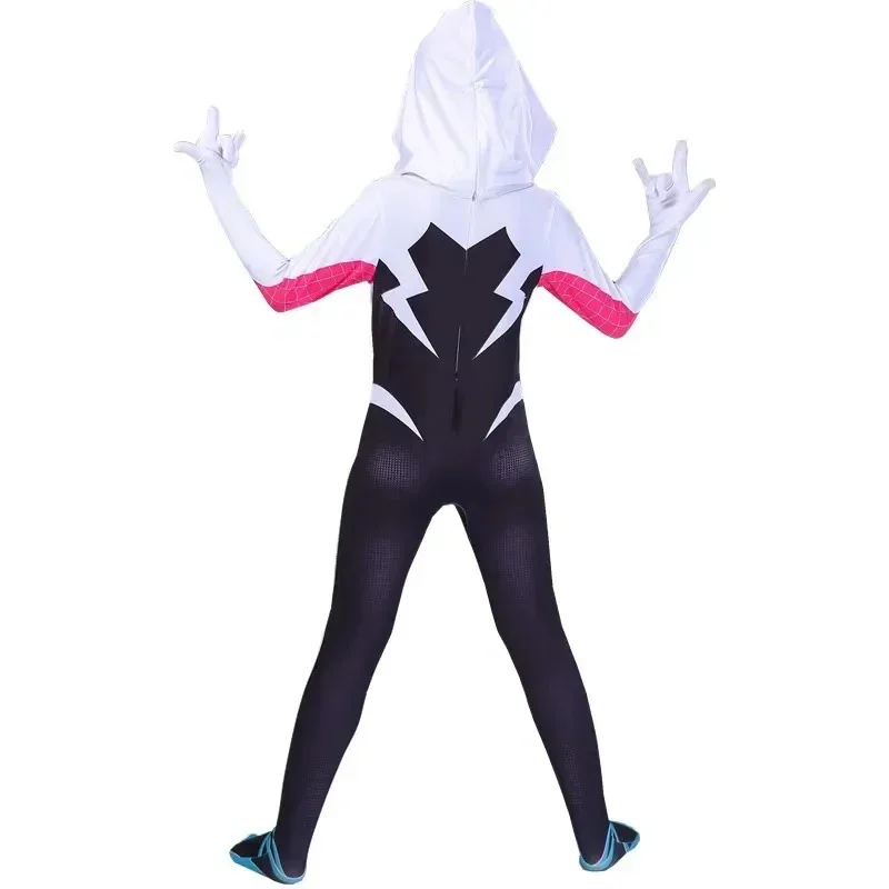 Sky02 superhéroe Spider Gwen Stacy Spider Man Cosplay Zentai mono máscara disfraz de Halloween para mujeres niñas Spiderman Costu88Li