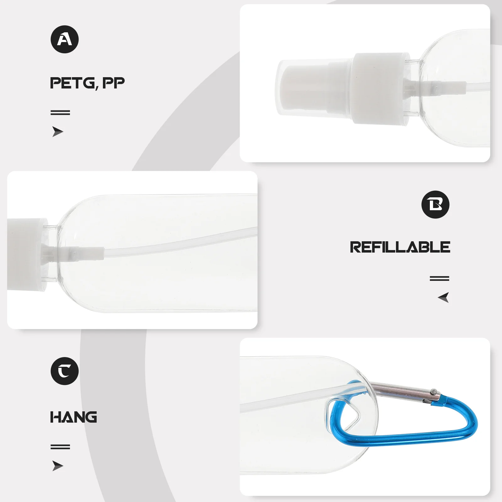 

5pcs 30Ml Empty Cleansing Oil Bottles Refillable Hook Pump Transparent Inverted Bottle Leakproof Portable For Travel Daily