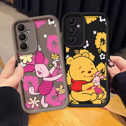 Disney Winnie The Pooh Fashion Soft TPU Phone Case for Samsung Galaxy A24 A55 A21s A22 A73 A56 A25 A26 A33 A54 A32 A35 A52 A36