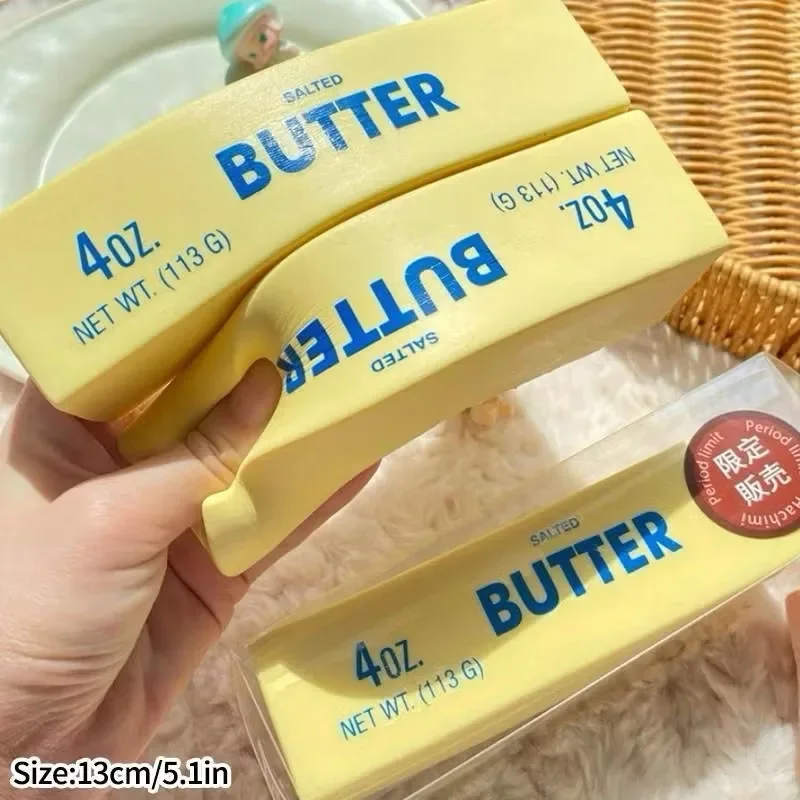 Butter Stick Squishy Squeeze Fidget Toy ASMR Crunchy Stress Ball Round Blocks Filled Hand Relax Stress Relief Toy