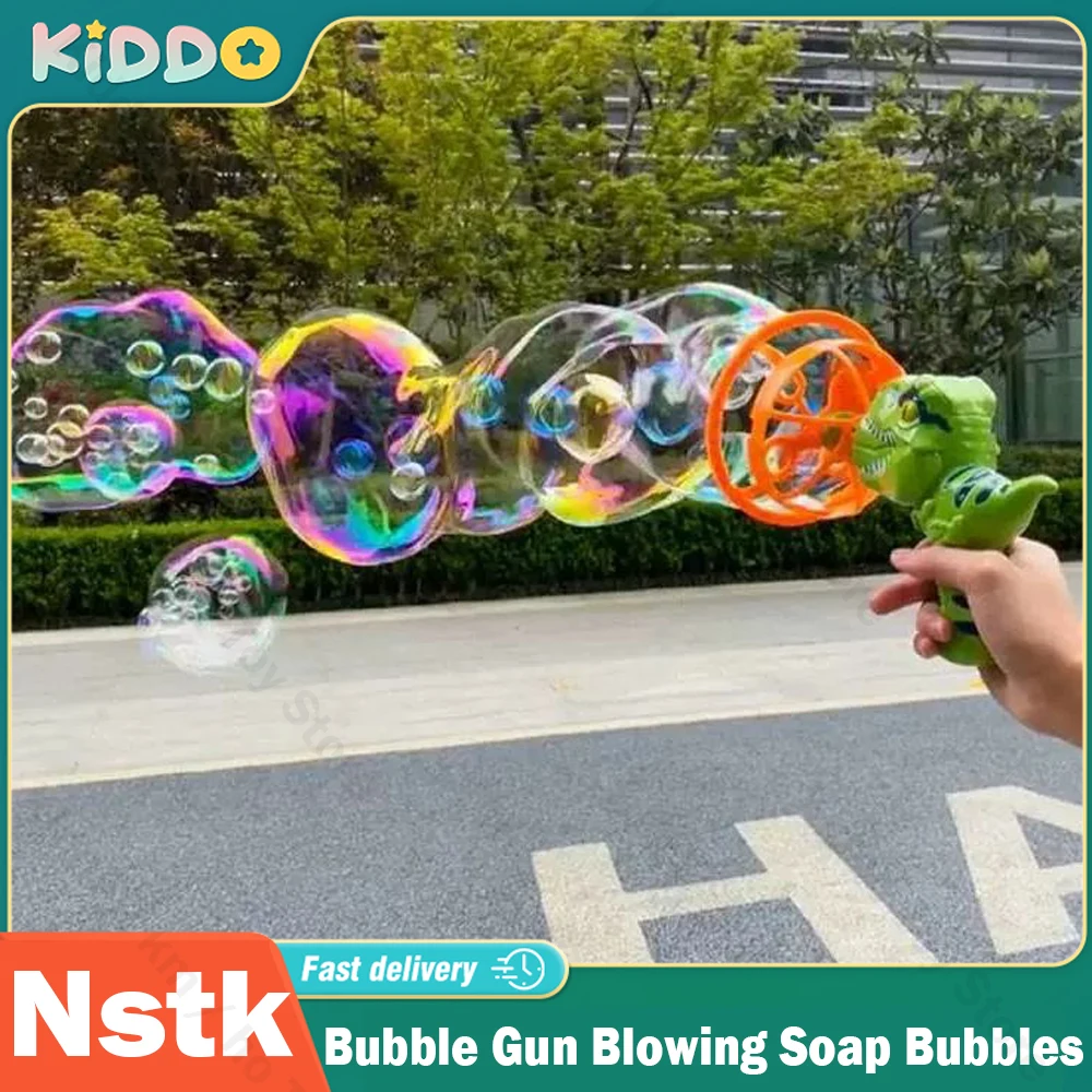 Bubble Gun Blowing Soap Bubbles Machine Automatic Toys Outdoor Pool Party Game Play Toy for Kids Birthday Park Children Gifts