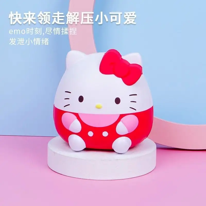 

Cute Hello Kitty Decompression Toy Kawaii Cartoon Anime Dormitory Supplies Storage Desktop Ornaments Student Girl Gift Wholesale