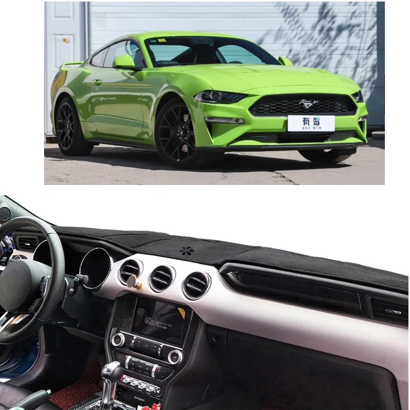 

For Ford Mustang S550 GT F-35 GT350 GT500 2015-2022 Dashboard Cover Dashmat Dash Mat Instrument Sun Shade Carpet Car Accessories