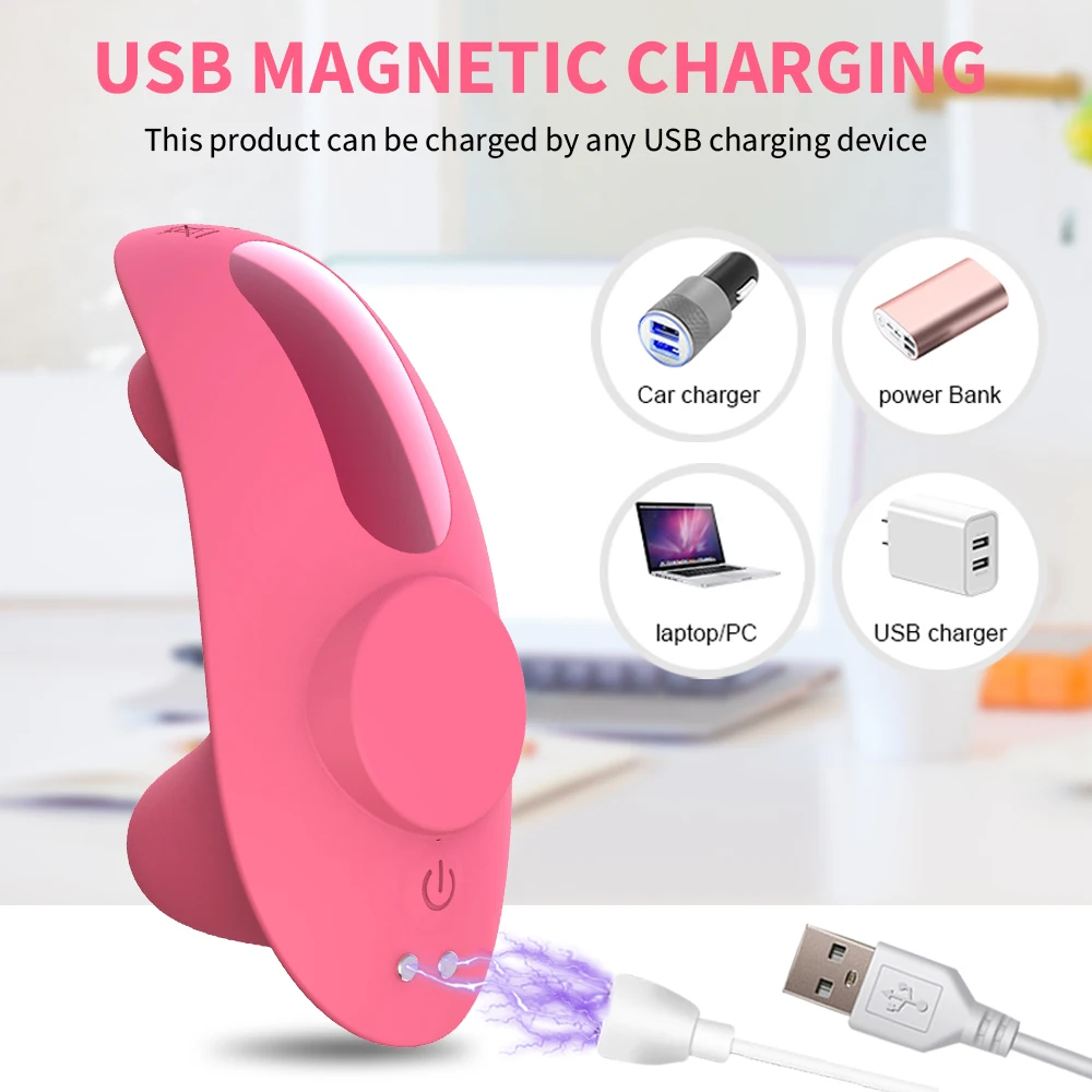 LICKLIP Remote Control Sucking Vibrator for Panties with Magnetic Clip Mini Clitoris Sucker Stimulator Adults Sex Toys for Women