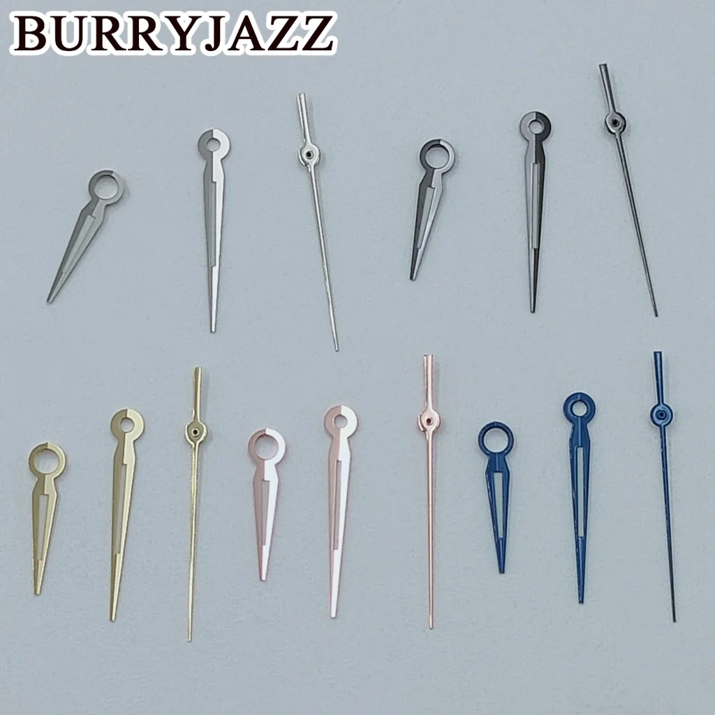 BURRYJAZZ NH35 NH36 NH38 7S26 7S36 4R35 4R36 Wskazówki zegarka Pistolet Srebrne złoto Różowe złoto Niebieskie wskazówki Zielone świecące