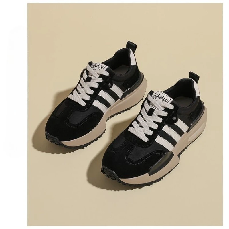 

Women's Lace-up Leather Shoes Hundreds of non-slip small feet sports casual running shoes